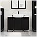 Mobile Lavabo Rovere Nero 91x35x60 cm Legno Ingegnerizzato - Foto miniatura 2