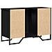 Mobile Lavabo Rovere Nero 91x35x60 cm Legno Ingegnerizzato - Foto miniatura 7