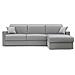 Chris Divano Letto Angolare Con Penisola In Simil Cotone T13 Grigio - Foto miniatura 3