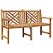 panchina Altro Marrone 150 x 60 x 90 cm Legno massello di teak - Foto miniatura 5