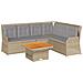 Set Divani da Giardino 5 pz con Cuscini in Polyrattan Beige - Foto miniatura 1