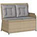 Set Divani da Giardino 5 pz con Cuscini in Polyrattan Beige - Foto miniatura 4
