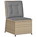 Set Divani da Giardino 5 pz con Cuscini in Polyrattan Beige - Foto miniatura 6