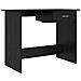Scrivania Rovere nero 100 x 50 x 76 cm Legno multistrato - Foto miniatura 1