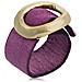 Anello ""base"" Placcato Oro, Pelle Viola - Foto miniatura 1