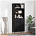 Credenza con cassetto Rovere Nero 69,5 x 34 x 180 cm - Foto miniatura 2