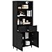 Credenza con cassetto Rovere Nero 69,5 x 34 x 180 cm - Foto miniatura 3