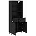 Credenza con cassetto Rovere Nero 69,5 x 34 x 180 cm - Foto miniatura 5