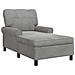 Chaise Lounge Grigio chiaro 91 x 157 x 91 cm Velluto - Foto miniatura 1