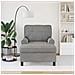 Chaise Lounge Grigio chiaro 91 x 157 x 91 cm Velluto - Foto miniatura 3