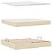 Letto con contenitore e LED con led Crema 200 x 200 cm Tessuto - Foto miniatura 9