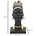 Scultura Donna Masai Con Turbante Busto Etnico In Resina Nera - Foto miniatura 8