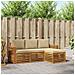Set divani 4 pcs Naturale e Beige Legno di Acacia Massello - Foto miniatura 2
