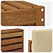 Set divani 4 pcs Naturale e Beige Legno di Acacia Massello - Foto miniatura 5