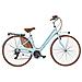 Bici Donna Telaio Alluminio Linea Vintage Misura 28 Bicicletta Cambio 21v City Bike Vintage Completa Accessori Dettagli Marroni - 44 Azzurro Pastello - Foto miniatura 1