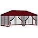 Gazebo con pareti laterali 6 x 3 m Borgogna - Foto miniatura 1