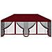 Gazebo con pareti laterali 6 x 3 m Borgogna - Foto miniatura 3