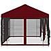 Gazebo con pareti laterali 6 x 3 m Borgogna - Foto miniatura 4