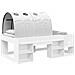 Letto alto per bambini con storage Bianco Legno ingegnerizzato - Foto miniatura 1