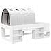 Letto alto per bambini con storage Bianco Legno ingegnerizzato - Foto miniatura 3