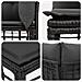 Loveseat da esterno 2 pcs Nero e Grigio scuro polyrattan - Foto miniatura 7
