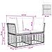 Loveseat da esterno 2 pcs Nero e Grigio scuro polyrattan - Foto miniatura 9