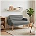 Loveseat con bottoni imbottiti Grigio Scuro 116 x 67 x 80 cm - Foto miniatura 2