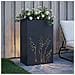 Vaso da giardino Nero 50 x 30 x 75 cm Acciaio laminato a freddo - Foto miniatura 3