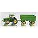 rattore John Deere in metallo + Rimorchio - Modellino in scala 1:50 - Foto miniatura 4