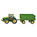 rattore John Deere in metallo + Rimorchio - Modellino in scala 1:50 - Foto miniatura 1