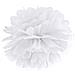 Ponpon Di Carta Bianco 25 Cm Taglia Unica - Foto miniatura 1