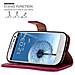 Custodia Compatibile Con Samsung Galaxy S3 / S3 Neo In Rosso Vinaccia - Coperchio Protettiva Con Chiusura Magnetica, Funzione Stand E Tasca Per Le Carte - Foto miniatura 8