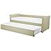 Letto Da Giorno In Tessuto Beige 80x200cm Libourne - Foto miniatura 1