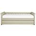 Letto Da Giorno In Tessuto Beige 80x200cm Libourne - Foto miniatura 8