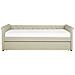 Letto Da Giorno In Tessuto Beige 80x200cm Libourne - Foto miniatura 10