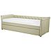 Letto Da Giorno In Tessuto Beige 80x200cm Libourne - Foto miniatura 14