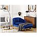 Chaise Longue In Velluto Blu Cobalto Versione Sinistra Allier - Foto miniatura 2