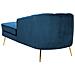Chaise Longue In Velluto Blu Cobalto Versione Sinistra Allier - Foto miniatura 11
