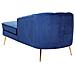 Chaise Longue In Velluto Blu Cobalto Versione Sinistra Allier - Foto miniatura 8