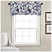 Lussureggiante Decoro Cynthia Giacobino Mantovana Con Stampa Floreale Singola Tenda, 18 ""l, Blu - Foto miniatura 1