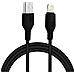 Cavo Usb A Apple Lightning Ricarica E Sincronizzazione Lungo 1,10m Nero - Foto miniatura 1