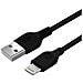 Cavo Usb A Apple Lightning Ricarica E Sincronizzazione Lungo 1,10m Nero - Foto miniatura 6