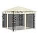 Gazebo con Zanzariera e Luci LED 3x3x2,73 m Crema - Foto miniatura 3