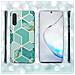 Custodia Compatibile Con Samsung Galaxy Note 10 In Marmo Verde Chiaro Verde Oro No. 3 - Coperchio Protettivo In Silicone Tpu Con Motivo A Mosaico - Foto miniatura 6