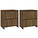 Credenze 2 pz Rovere Marrone 70x41x75 cm in Legno Multistrato - Foto miniatura 2
