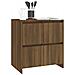 Credenze 2 pz Rovere Marrone 70x41x75 cm in Legno Multistrato - Foto miniatura 3