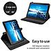 Custodia Per Tablet Compatibile Con Lenovo Tab E10 (10.1) In Nero - Coperchio Protettivo A 360 Gradi Fatto Di Finta Pelle Con Funzione Di Stand E Banda Elastica - Foto miniatura 2