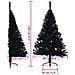Albero Di Natale Artificiale A Metà Con Base Nero 120 Cm Pvc - Foto miniatura 4