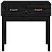 Tavolo Consolle Nero 76,5x40x75 Cm In Legno Massello Di Pino - Foto miniatura 3