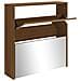 Scarpiera Con Specchio A 2 Livelli Rovere Marrone 63x17x67 Cm - Foto miniatura 2